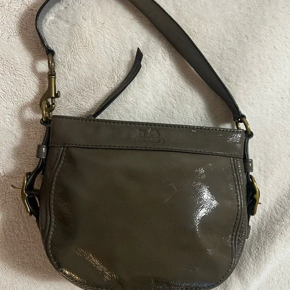 Vintage coach shoulder bag grey - Picture 6 of 7